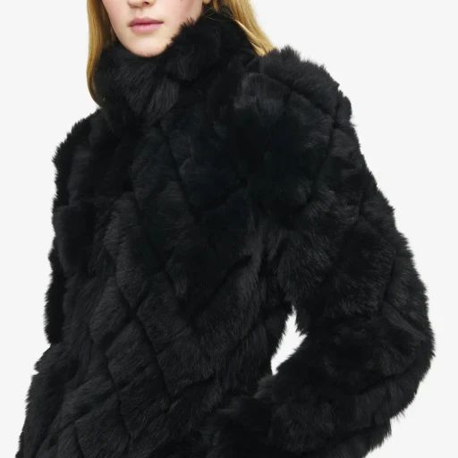 Quilted Effect Shearling Jacket