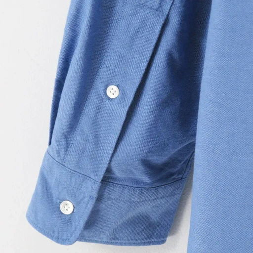 Oxford L/S Oversized Band Collar Shirt