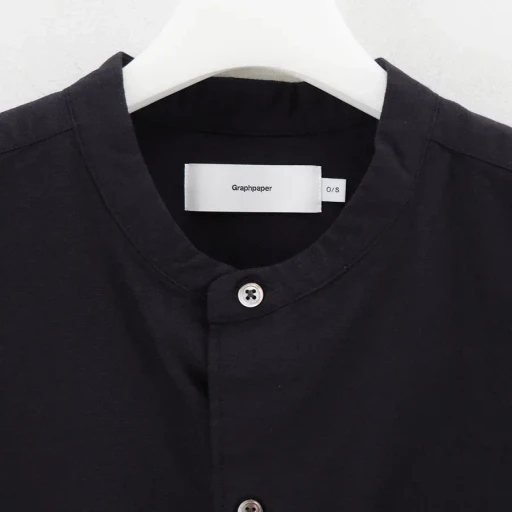 Oxford L/S Oversized Band Collar Shirt