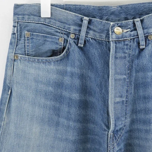 Selvage Denim Five Pocket Wide Straight Pants