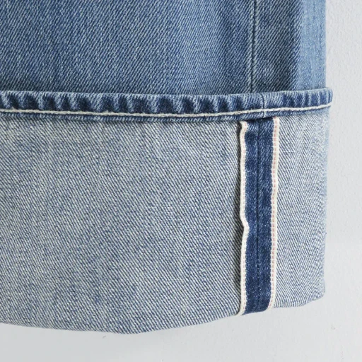 Selvage Denim Five Pocket Wide Straight Pants