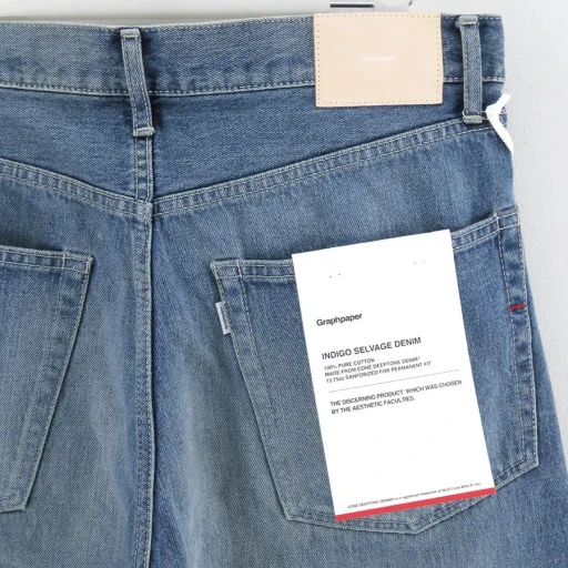 Selvage Denim Five Pocket Wide Straight Pants