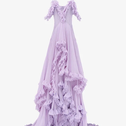 Ruffled Evening Dress