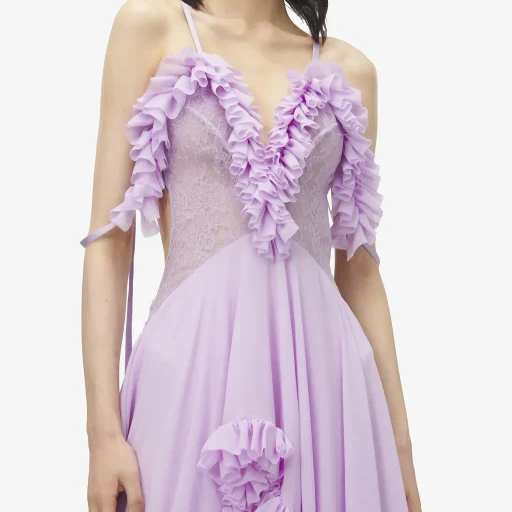 Ruffled Evening Dress