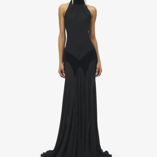 Silk Georgette Evening Dress