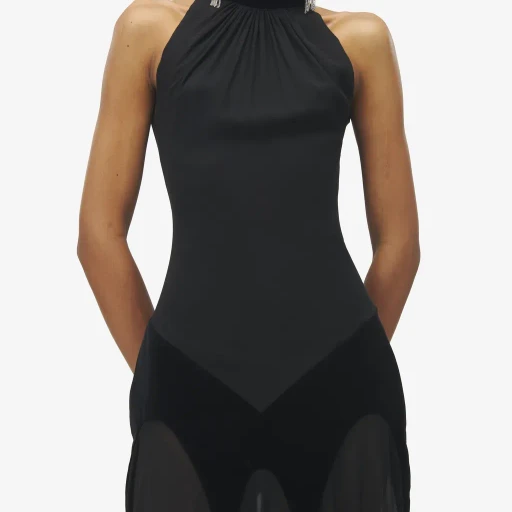 Silk Georgette Evening Dress