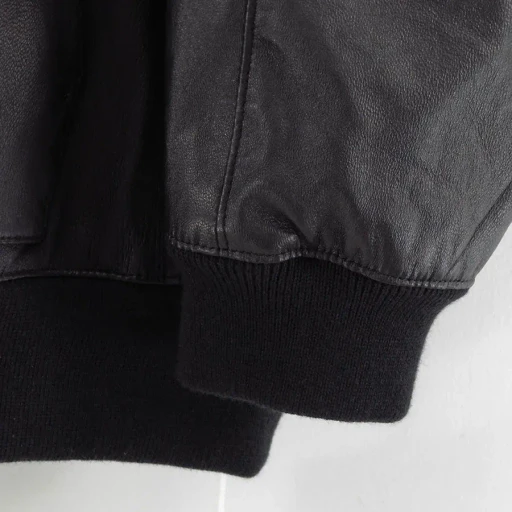 Bonded Leather Hooded Pullover