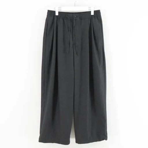 Fine Wool Heather Drawstring Track Pants