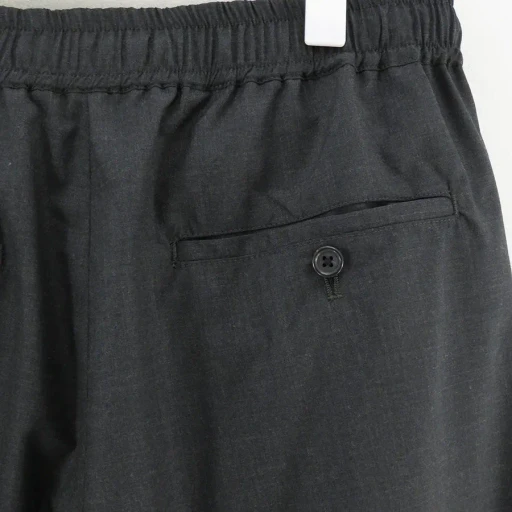 Fine Wool Heather Drawstring Track Pants