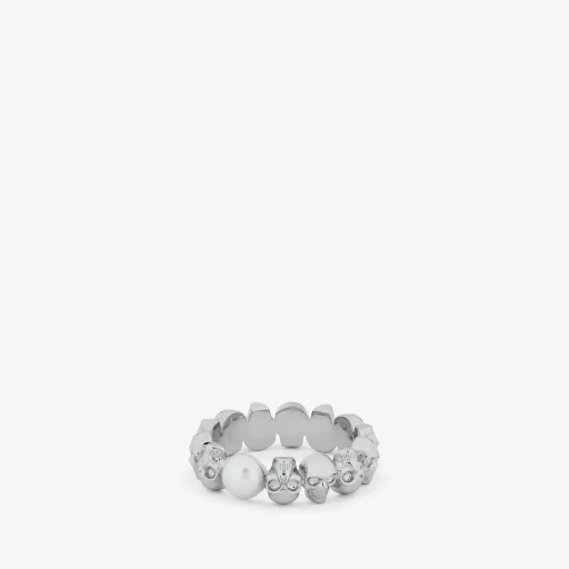 Skull And Pearl Ring