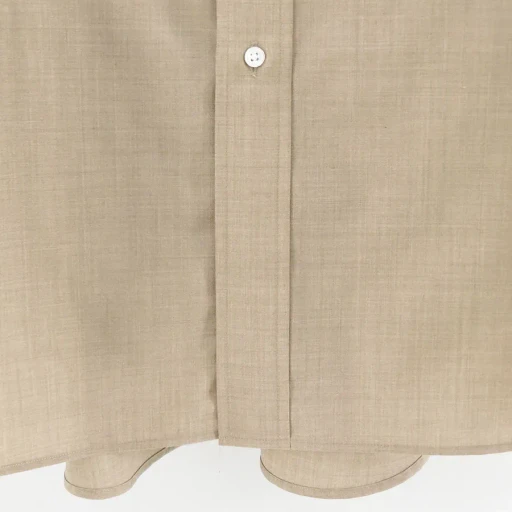 Fine Wool Heather Oversized S/S B.D. Shirt