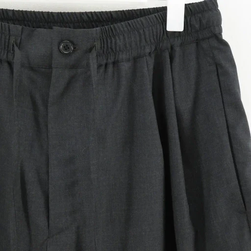 Fine Wool Heather Drawstring Track Shorts