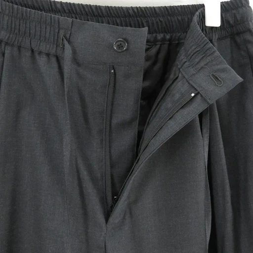 Fine Wool Heather Drawstring Track Shorts