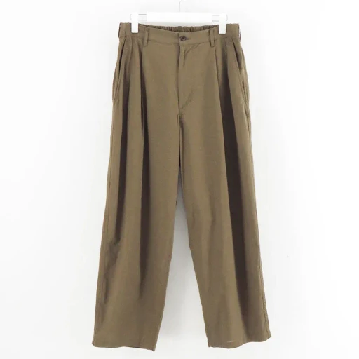 Cotton Wool Poplin Oversized Slacks