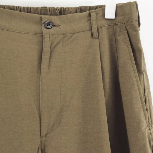 Cotton Wool Poplin Oversized Slacks