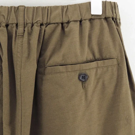 Cotton Wool Poplin Oversized Slacks