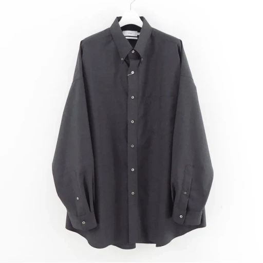 Fine Wool Heather Oversized L/S B.D. Shirt