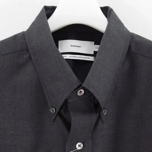 Fine Wool Heather Oversized L/S B.D. Shirt