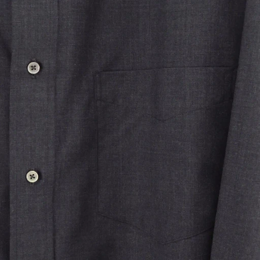 Fine Wool Heather Oversized L/S B.D. Shirt