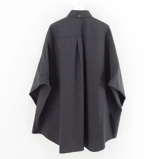 Fine Wool Heather Oversized L/S B.D. Shirt