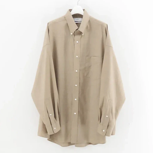 Fine Wool Heather Oversized L/S B.D. Shirt