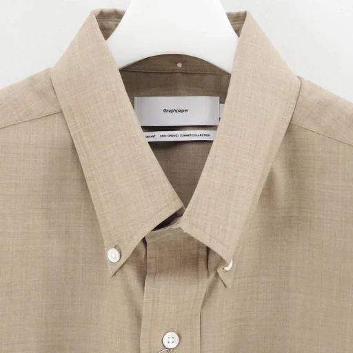 Fine Wool Heather Oversized L/S B.D. Shirt