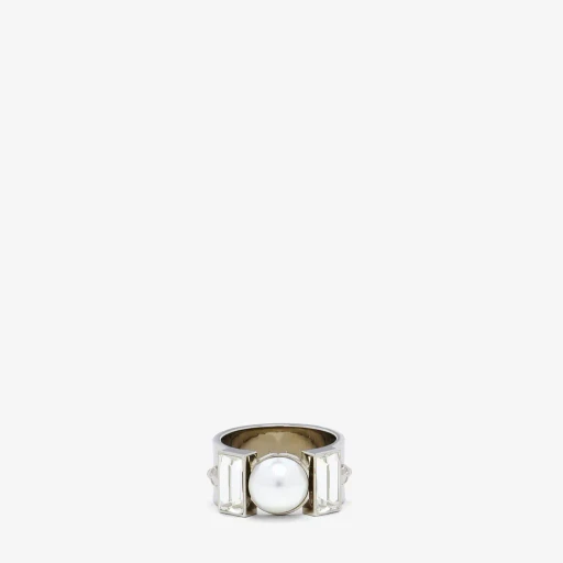 Skull & Pearl Ring
