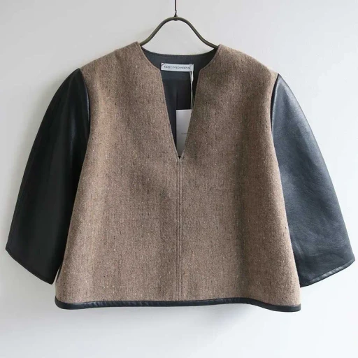 Kasuri Knot Slub Tweed Blouse