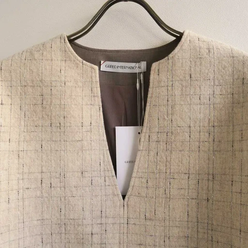 Kasuri Knot Slub Tweed Blouse