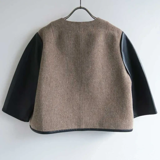 Kasuri Knot Slub Tweed Blouse