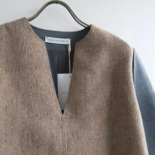 Kasuri Knot Slub Tweed Blouse