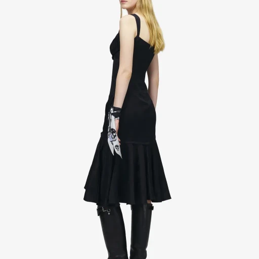 Skull Jacquard Midi Dress
