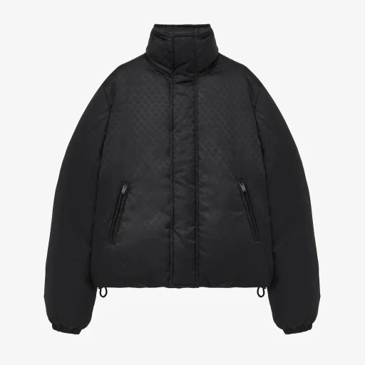 Skull Jacquard Puffer Jacket