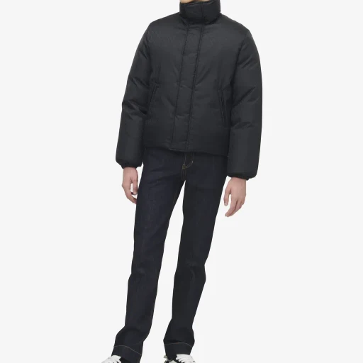 Skull Jacquard Puffer Jacket