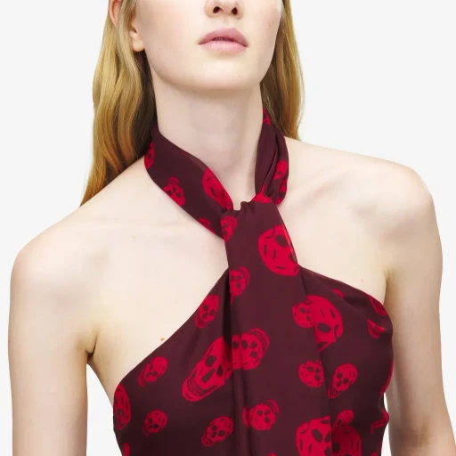 Skull Print Halterneck Top