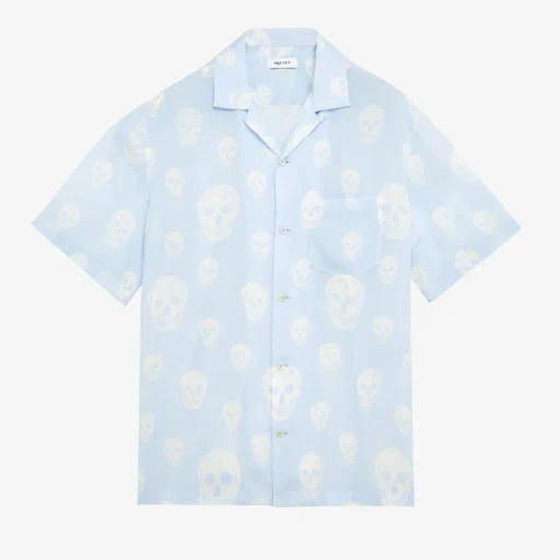 Skull Print Hawaiian Shirt