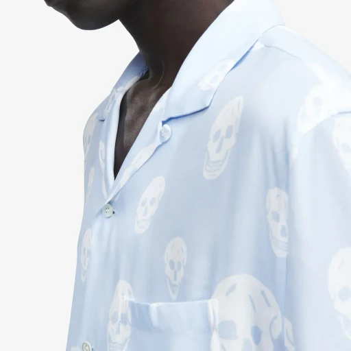 Skull Print Hawaiian Shirt