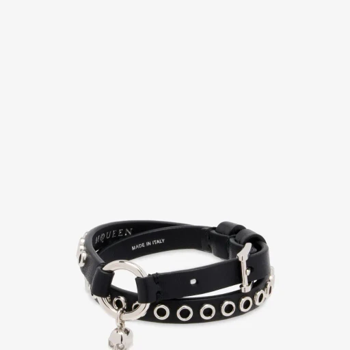 Skull Ring Double Wrap Bracelet