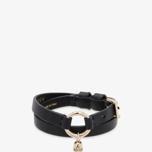 Skull Ring Double Wrap Bracelet