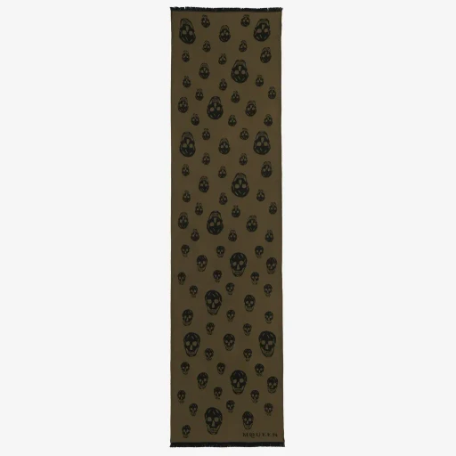 Skull Wool Jacquard Scarf
