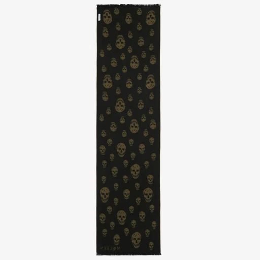 Skull Wool Jacquard Scarf