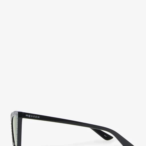 Spike Geometric Cat-Eye Sunglasses With Crystals
