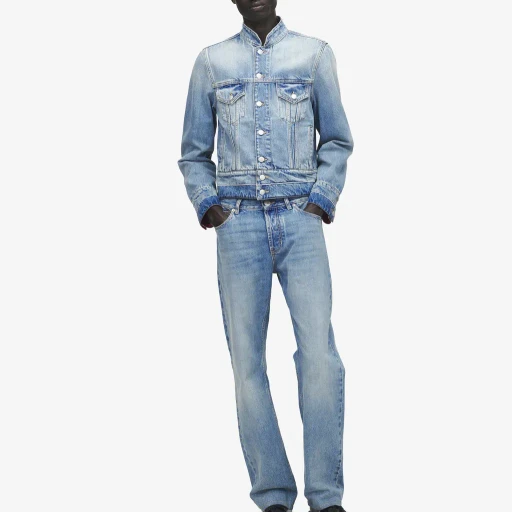 Stand Collar Denim Jacket