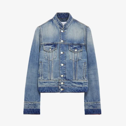 Stand Collar Denim Jacket