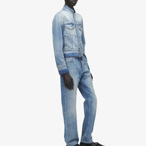 Stand Collar Denim Jacket
