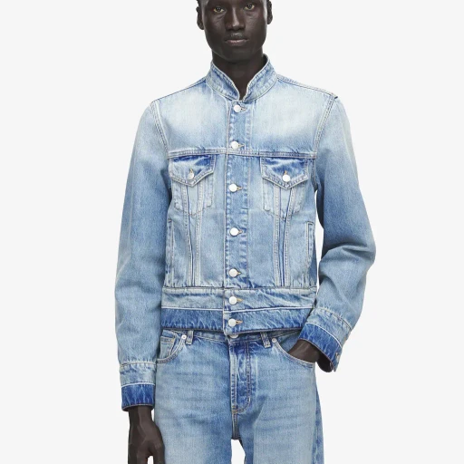 Stand Collar Denim Jacket