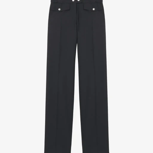 Straight Leg Trousers With Zip