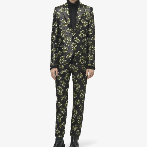 Sunflower Jacquard Single-Breasted Jacket