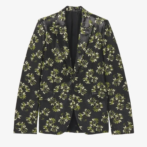 Sunflower Jacquard Single-Breasted Jacket