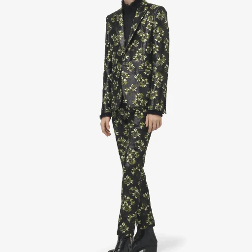Sunflower Jacquard Single-Breasted Jacket